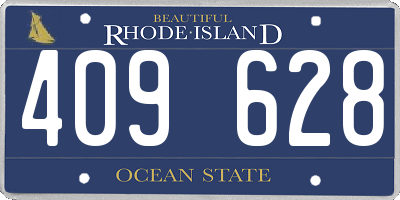 RI license plate 409628