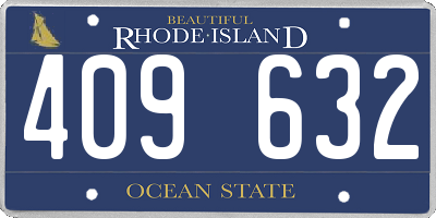 RI license plate 409632