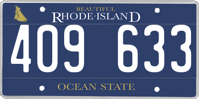 RI license plate 409633