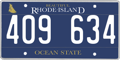 RI license plate 409634