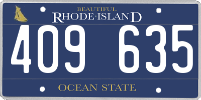 RI license plate 409635