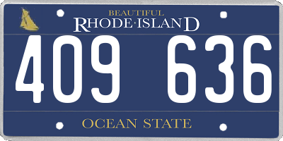 RI license plate 409636