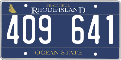 RI license plate 409641