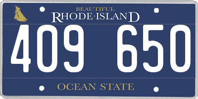 RI license plate 409650
