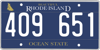 RI license plate 409651