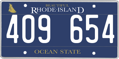 RI license plate 409654