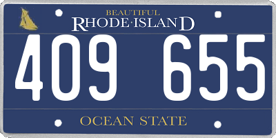 RI license plate 409655