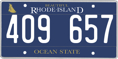 RI license plate 409657