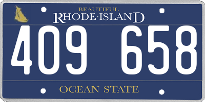 RI license plate 409658