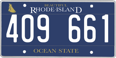 RI license plate 409661