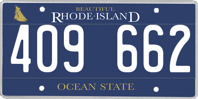 RI license plate 409662