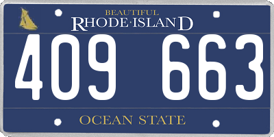 RI license plate 409663