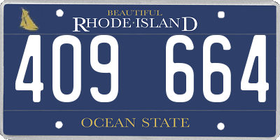 RI license plate 409664