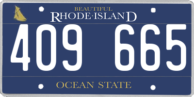 RI license plate 409665