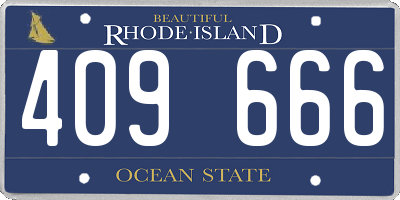 RI license plate 409666