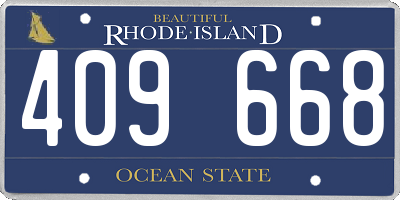 RI license plate 409668