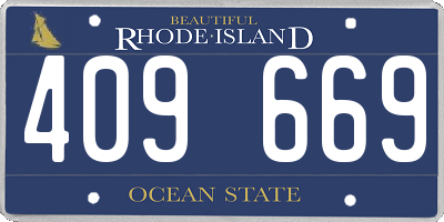RI license plate 409669