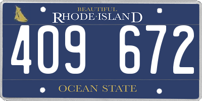 RI license plate 409672