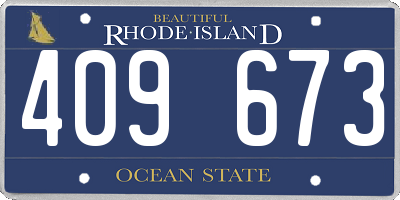 RI license plate 409673