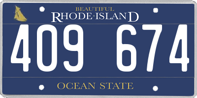 RI license plate 409674