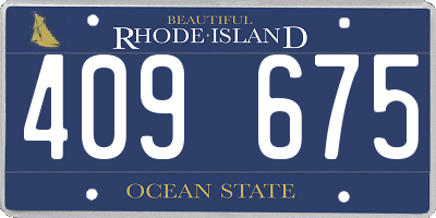 RI license plate 409675