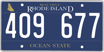RI license plate 409677