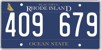 RI license plate 409679