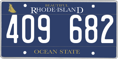 RI license plate 409682