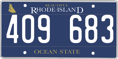 RI license plate 409683