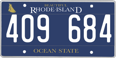 RI license plate 409684
