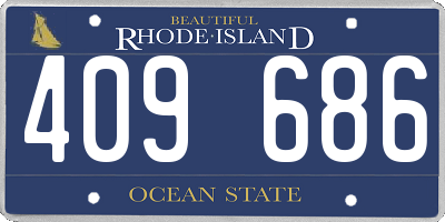 RI license plate 409686