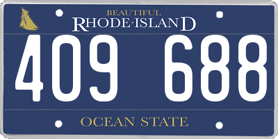 RI license plate 409688
