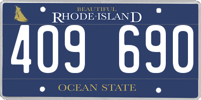 RI license plate 409690
