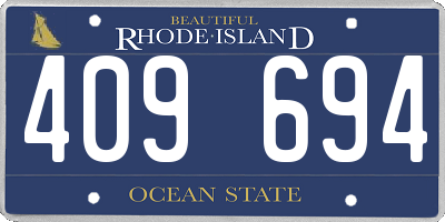 RI license plate 409694