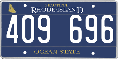 RI license plate 409696