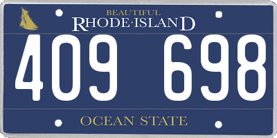 RI license plate 409698