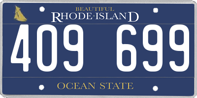 RI license plate 409699
