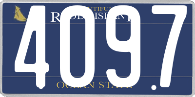 RI license plate 4097