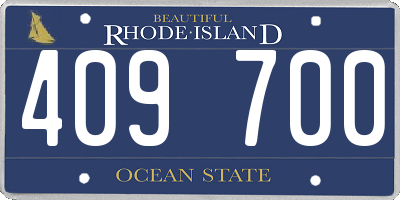 RI license plate 409700