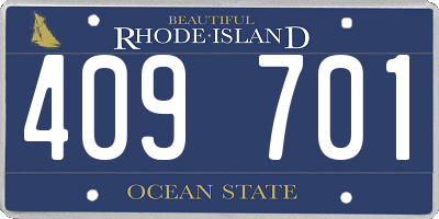 RI license plate 409701