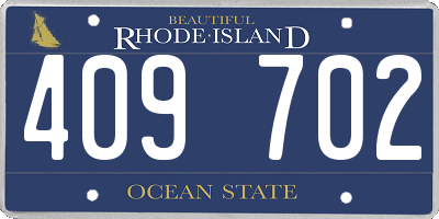 RI license plate 409702