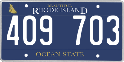 RI license plate 409703