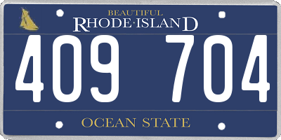 RI license plate 409704