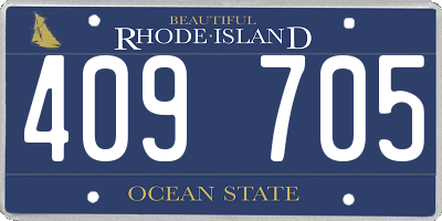RI license plate 409705