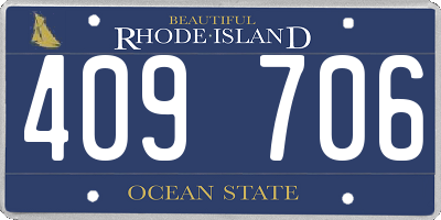 RI license plate 409706