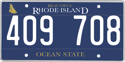 RI license plate 409708