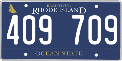 RI license plate 409709