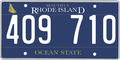 RI license plate 409710