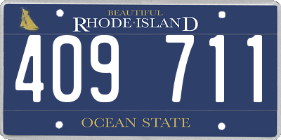RI license plate 409711