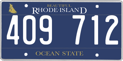 RI license plate 409712